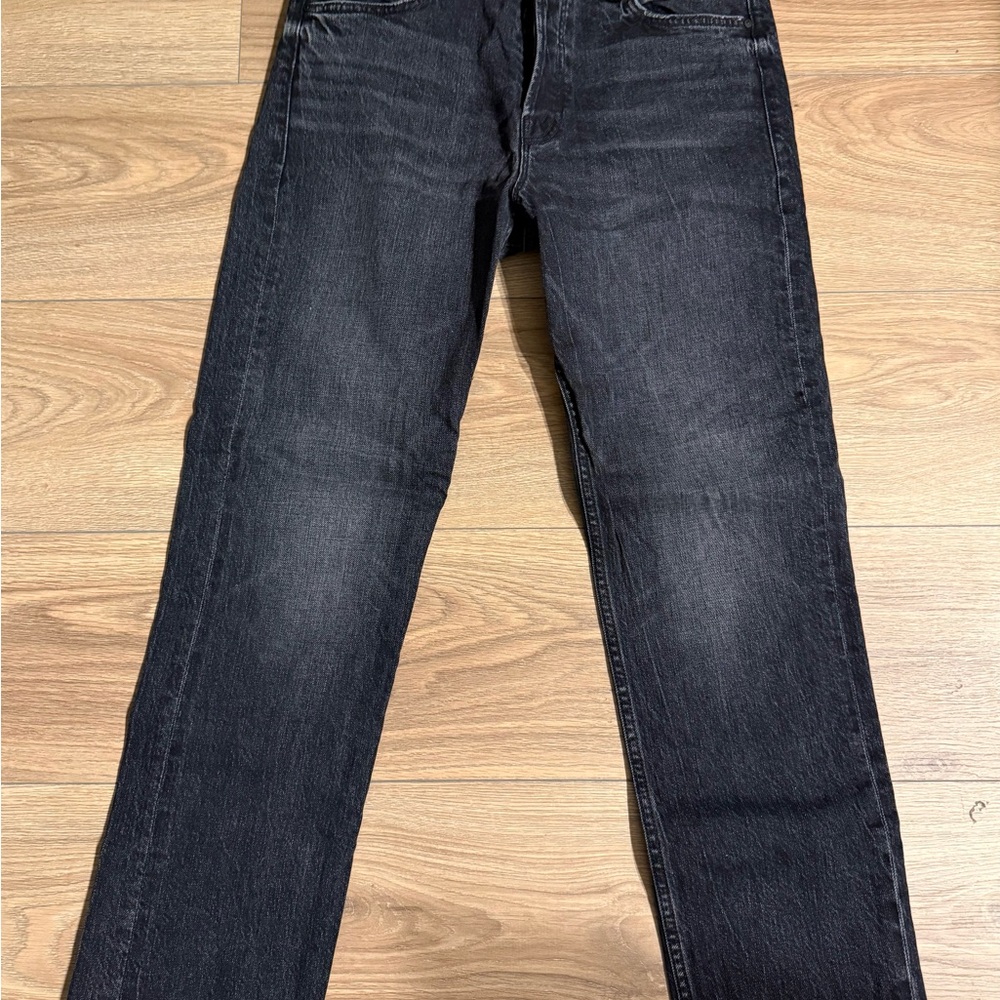 Women’s Mother Denim Tomkat Ankle Fray, size 29 - Charcoal/Black